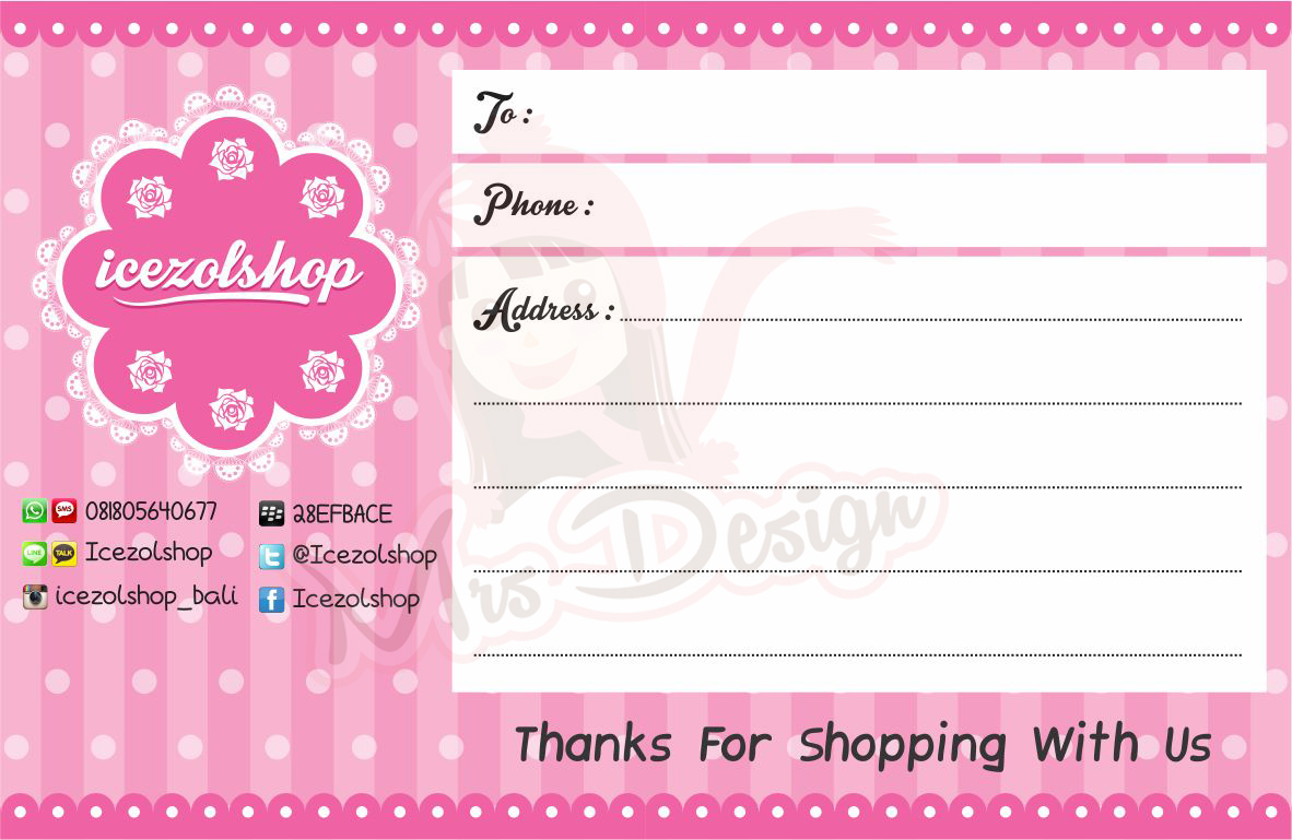 Inspirasi Address Sticker Untuk Online Shop Mu Mrsdesignpurwokerto